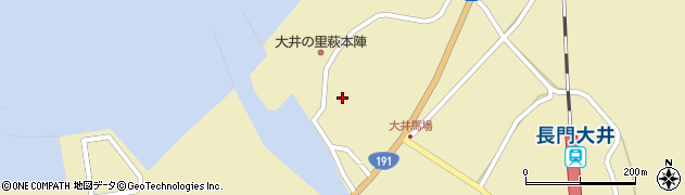 山口県萩市大井大井馬場上1690周辺の地図