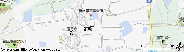 奈良県葛城市笛吹周辺の地図