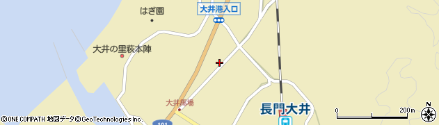 山口県萩市大井大井馬場上1730周辺の地図