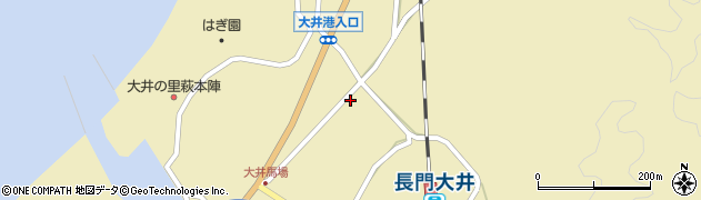 山口県萩市大井大井馬場上1654周辺の地図