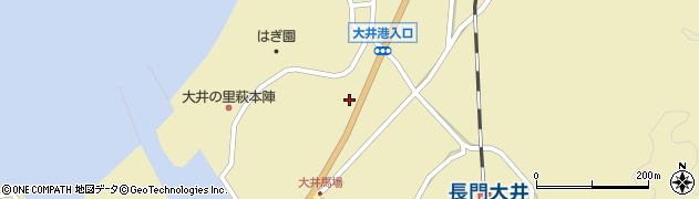 山口県萩市大井大井馬場上1734周辺の地図