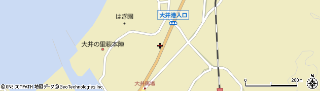 山口県萩市大井大井馬場上周辺の地図