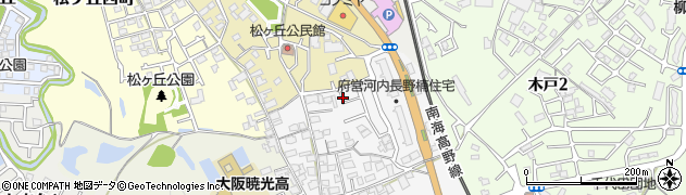 大阪府河内長野市楠町東周辺の地図