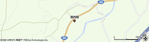 垣内郵便局周辺の地図