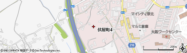 大阪府和泉市伏屋町4丁目3周辺の地図
