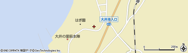山口県萩市大井大井馬場上1723周辺の地図