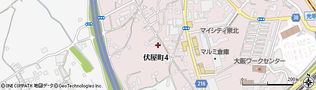 大阪府和泉市伏屋町4丁目周辺の地図