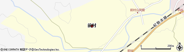 三重県多気町（多気郡）前村周辺の地図