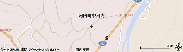 広島県東広島市河内町中河内周辺の地図