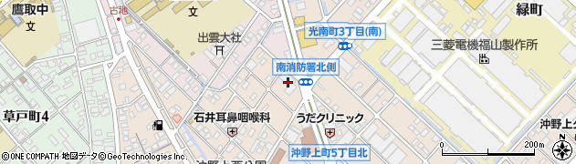 福山南典礼会館周辺の地図