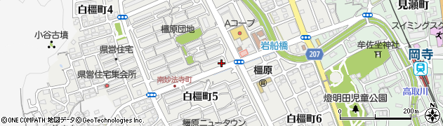 奈良県橿原市白橿町周辺の地図