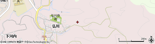 大阪府河南町（南河内郡）弘川周辺の地図