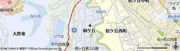 大阪府河内長野市桐ケ丘周辺の地図