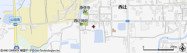 奈良県葛城市西辻214周辺の地図