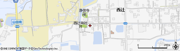 奈良県葛城市西辻216周辺の地図