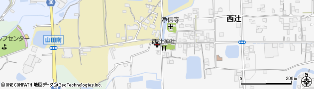 奈良県葛城市西辻223周辺の地図