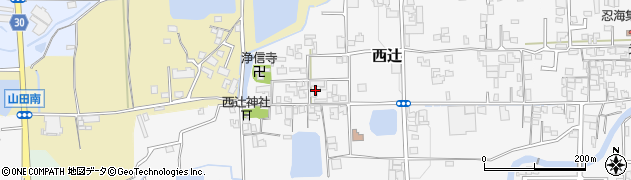 奈良県葛城市西辻157周辺の地図
