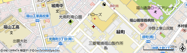 広島県福山市緑町周辺の地図