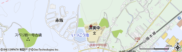 福山市立済美中学校周辺の地図