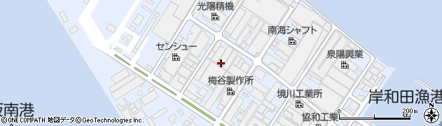 大阪府岸和田市臨海町周辺の地図