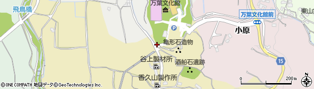 万葉文化館西口周辺の地図
