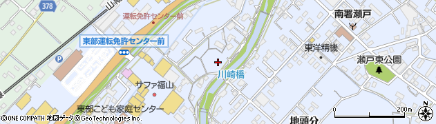 広島県福山市瀬戸町山北187周辺の地図