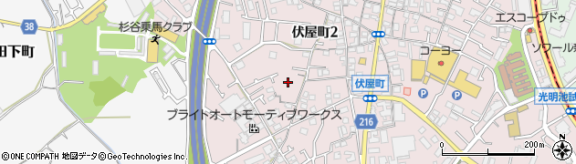大阪府和泉市伏屋町2丁目周辺の地図