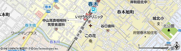 岸和田市市営春木駅東自転車等駐車場周辺の地図