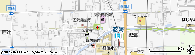 奈良県葛城市忍海周辺の地図