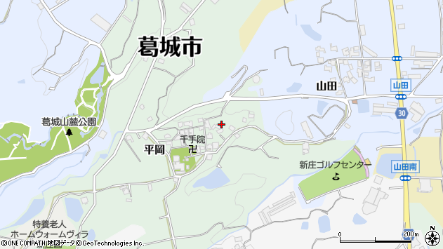 〒639-2136 奈良県葛城市平岡の地図