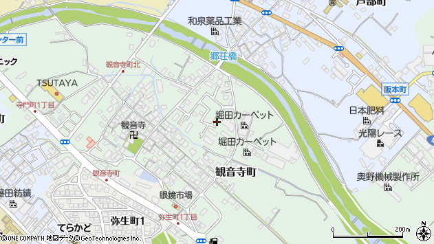 〒594-0065 大阪府和泉市観音寺町の地図
