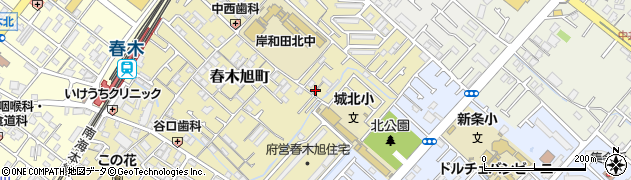 大阪府岸和田市春木旭町周辺の地図
