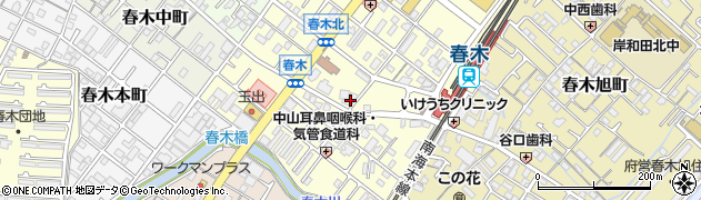 池田泉州銀行春木支店周辺の地図