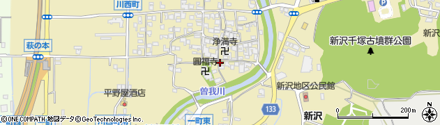 奈良県橿原市川西町419周辺の地図