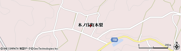広島県尾道市木ノ庄町木梨周辺の地図