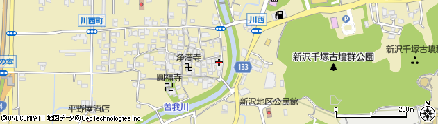 奈良県橿原市川西町404周辺の地図