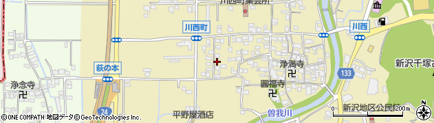 奈良県橿原市川西町340-6周辺の地図