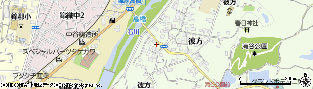大阪府富田林市彼方121周辺の地図