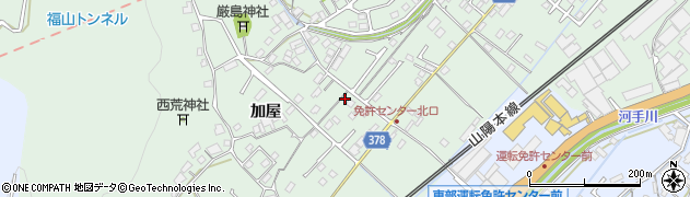 広島県福山市津之郷町加屋215周辺の地図