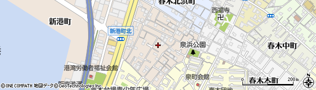 大阪府岸和田市春木南浜町周辺の地図
