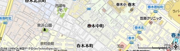 大阪府岸和田市春木中町周辺の地図