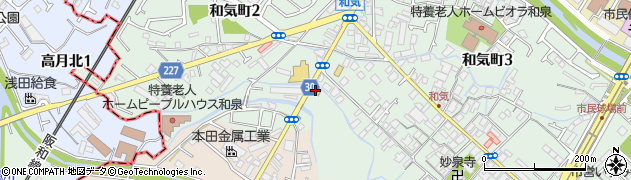 和泉和気郵便局周辺の地図