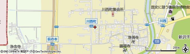 奈良県橿原市川西町337-2周辺の地図