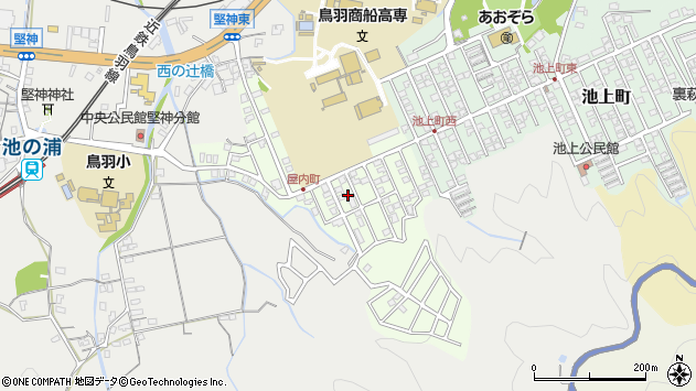 〒517-0013 三重県鳥羽市屋内町の地図