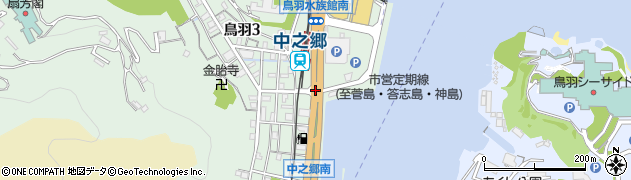 中之郷周辺の地図