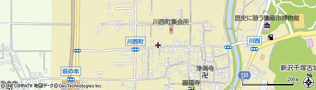 奈良県橿原市川西町284周辺の地図