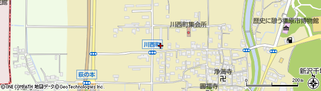 奈良県橿原市川西町287-1周辺の地図