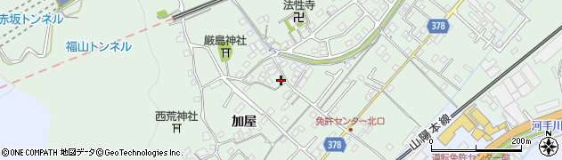 広島県福山市津之郷町加屋129周辺の地図