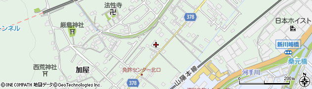 広島県福山市津之郷町加屋107周辺の地図