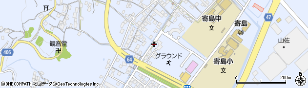 岡山県浅口市寄島町周辺の地図